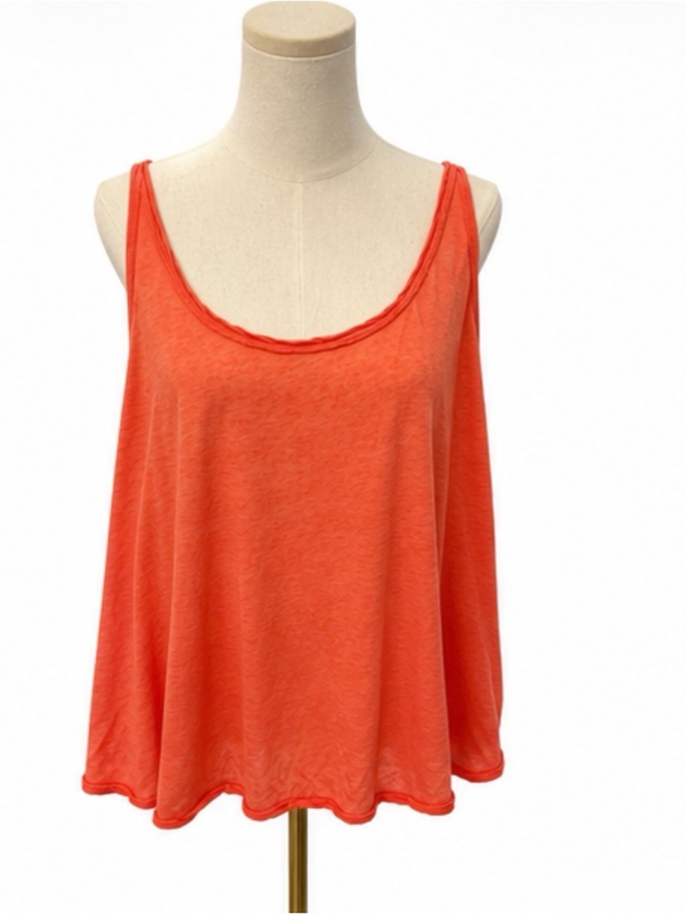 We The Free Orange Oversized Drapey Tank Top Size Medium